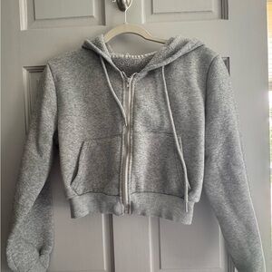 SHEIN Women’s Small Gray Cropped Hoodie